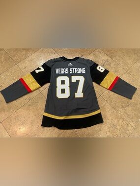 Vegas Golden Knights Adidas authentic home jersey #Vegas Strong